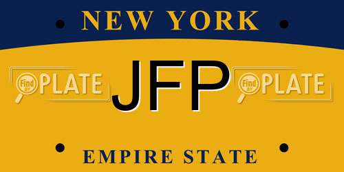 JFP New York License Plate