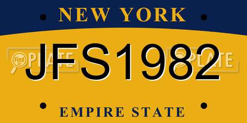 JFS1982 New York License Plate