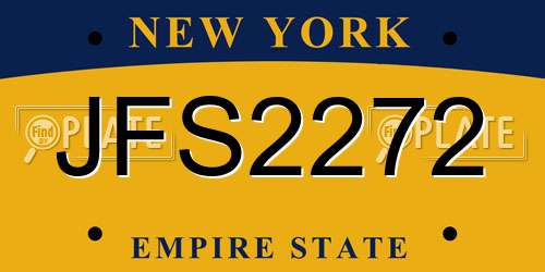 JFS2272 New York License Plate