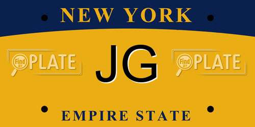 JG New York License Plate
