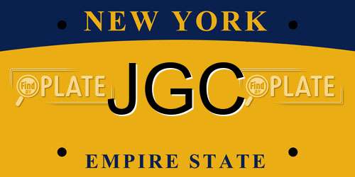 JGC New York License Plate