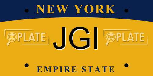 JGI New York License Plate