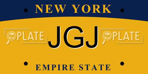 JGJ license plate in NY state