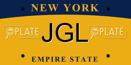 JGL New York License Plate
