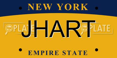 JHART New York License Plate