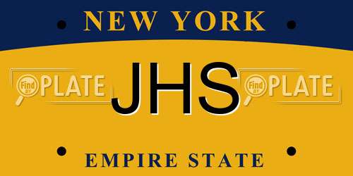 JHS New York License Plate