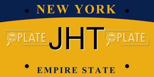 JHT New York License Plate