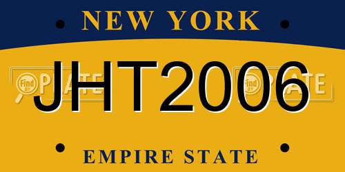 JHT2006 New York License Plate