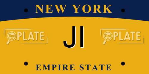JI New York License Plate