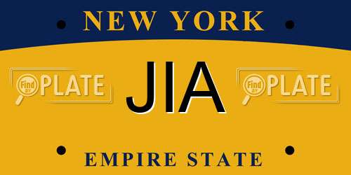 JIA New York License Plate