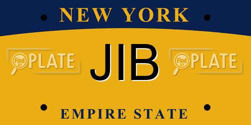 JIB New York License Plate