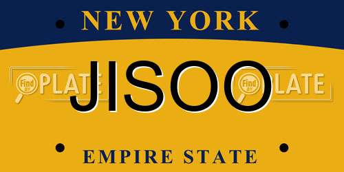 JISOO New York License Plate