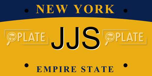 JJS New York License Plate