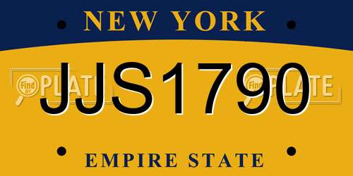 JJS1790 New York License Plate