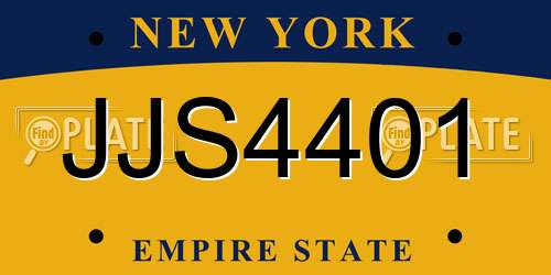 JJS4401 New York License Plate