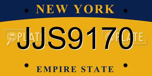 JJS9170 New York License Plate