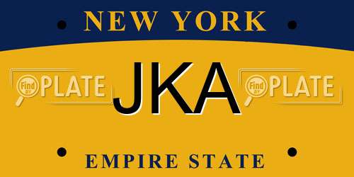 JKA New York License Plate