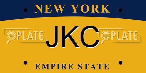 JKC New York License Plate