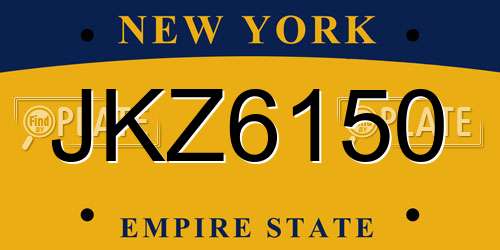 JKZ6150 New York License Plate