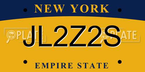 JL2Z2S New York License Plate