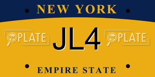 JL4 New York License Plate
