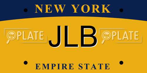 JLB New York License Plate