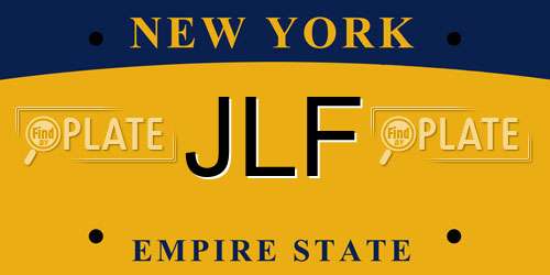 JLF New York License Plate