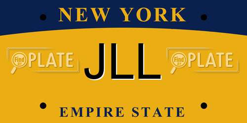 JLL New York License Plate