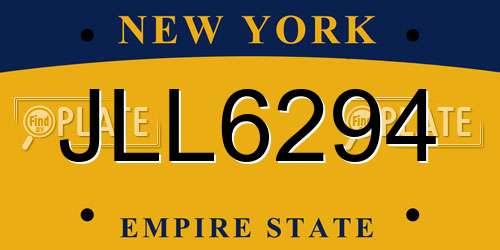 JLL6294 New York License Plate