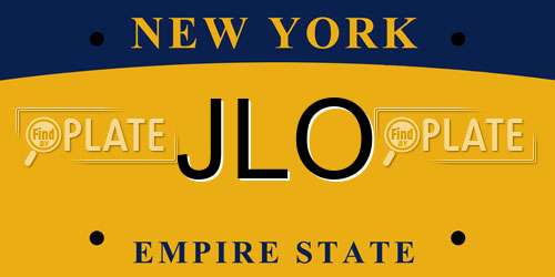 JLO New York License Plate