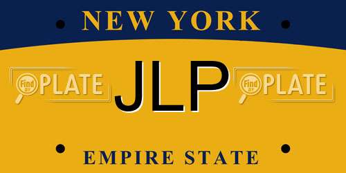 JLP New York License Plate