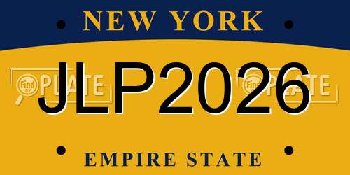 JLP2026 New York License Plate