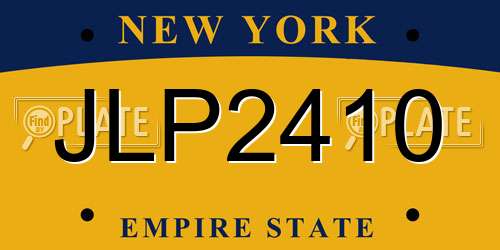 JLP2410 New York License Plate