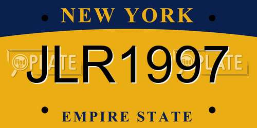 JLR1997 New York License Plate