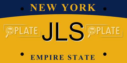 JLS New York License Plate