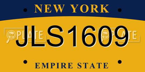 JLS1609 New York License Plate