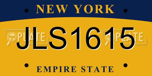 JLS1615 New York License Plate
