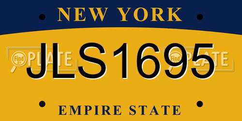 JLS1695 New York License Plate