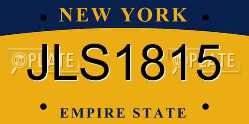 JLS1815 New York License Plate