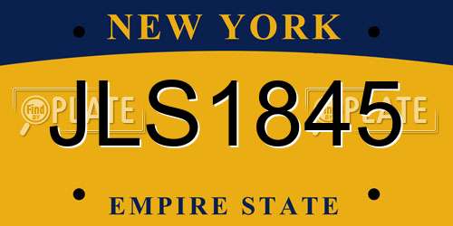 JLS1845 New York License Plate