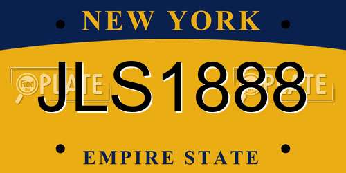 JLS1888 New York License Plate
