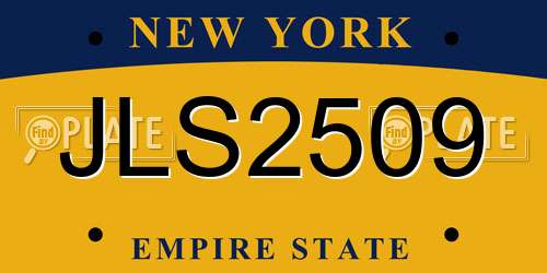 JLS2509 New York License Plate