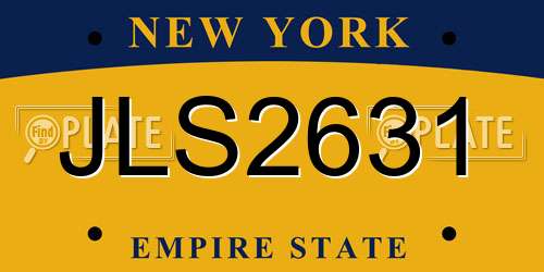 JLS2631 New York License Plate