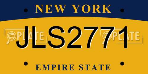 JLS2771 New York License Plate