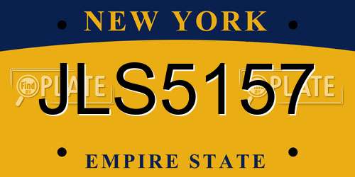 JLS5157 New York License Plate