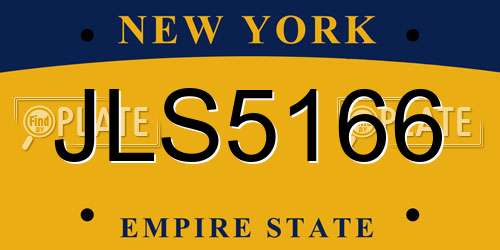 JLS5166 New York License Plate