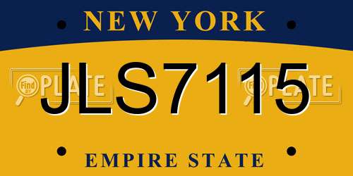JLS7115 New York License Plate