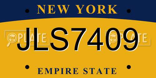 JLS7409 New York License Plate