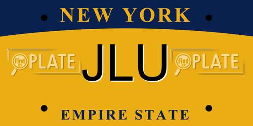 JLU New York License Plate
