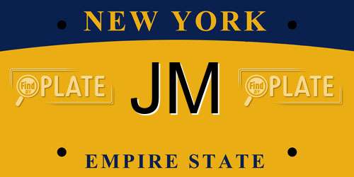 JM New York License Plate
